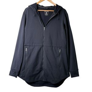 Sun Mountain Kintla Parka Jacket Womens L Hooded Cinch Waist Comfort Thumb Hole